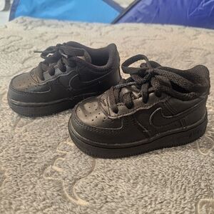 Kids Black Low Top Air Forces